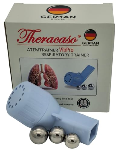 Allenatore polmonare + e-book con esercizi di respirazione – Esercizio respiratorio VibPro | Terapia per problemi respiratori di polmoni e bronchi | Soluzione mucosa | Logopedia fisioterapia Trainer