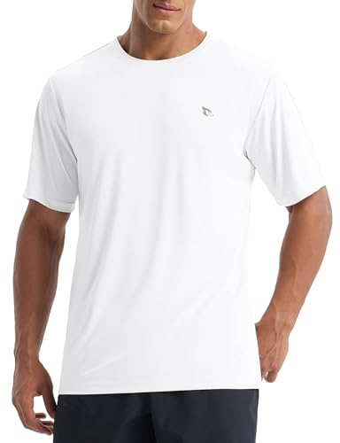 baleaf Sport T-shirt för män, simtröja, vatten, UPF 50 träningströja, fitnessskjorta, snabbtorkande gym