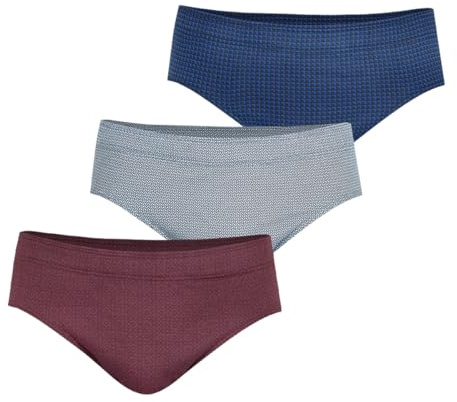 Eminence - Lot de 3 Slips Homme Taille Basse - Jersey 100% Coton Peigné - Avants Doublés - Label Oeko-TEX® Standard 100 - Maintien Supérieur, Grand Confort