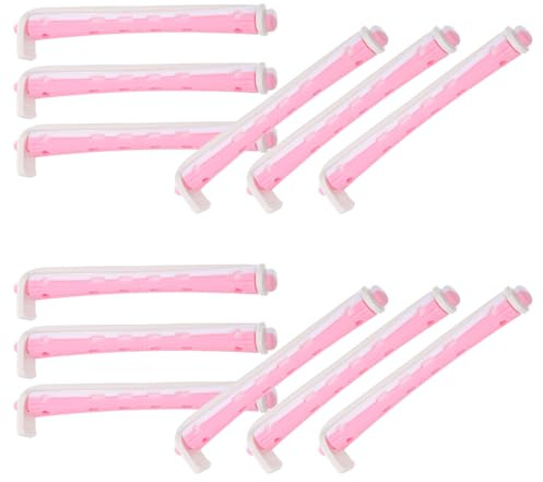 Veemoon 12piezas Unidades Varillas Para Permanente Cabello Mujer Rulos Resistentes y Livianos Para Ondas Rizador Portátil Para Pelo y Herramientas Para Peinados Duraderos
