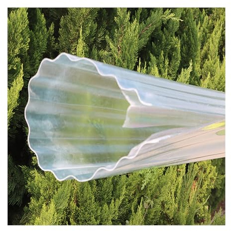 Pannello trasparente for lucernario, lastra ondulata in FRP for tetti, tegole termoisolanti, lastra for tettoia di capannoni da giardino, for tettoia di veranda(100cm-5 pieces,0.12cm)