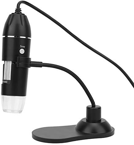 Fafeicy 50X-1000X USB Digitalt Mikroskop med Justerbara 8 LED-ljus, Hög Upplösning för Observation, Arkeologisk Forskning, Industriellt Underhåll, med Fäste för Mikroskop