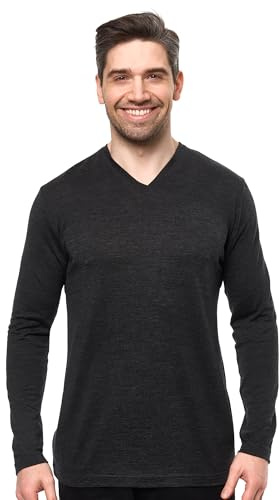 Merino.tech 100% sous Vetement Thermique Laine de Merinos Homme - Randonnée | Léger, Respirant, Anti-Odeur Naturel, Anti-Humidité, Idéal Pour La Randonnée, Voyage, Plein Air, Usage Quotidien