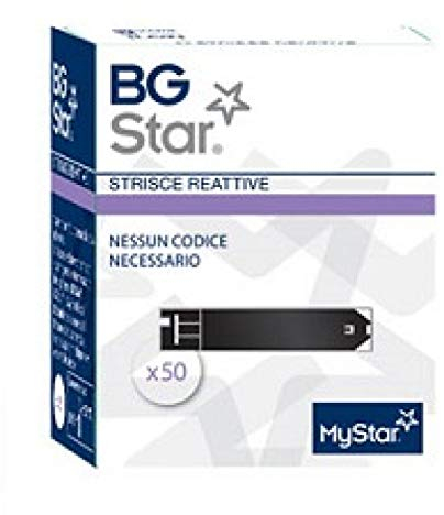 BGSTAR - 50 Strisce Reattive per il Controllo della Glicemia - BG STAR MYSTAR