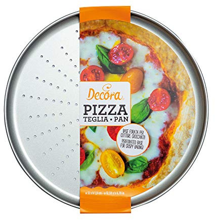 DECORA 0075033 28 CM Crispy Pizza Pan, Acero