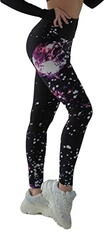 Luxleg High Waist Womens Leggings - Active Workout Leggings - Tummy Control Soft Ankle Length Leggings for Women(S-M, Galaxy)