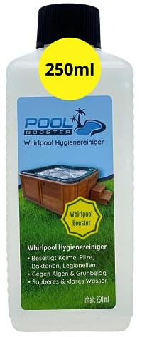 POOL BOOSTER Whirlpool Booster 250 ml I Wasserpflege für Whirlpool I Pool Reiniger für klares Wasser I Whirlpool Pflege gegen Algen & Bakterien I für Dauer- & Schockchlorung geeignet