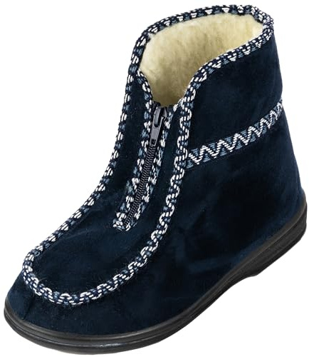 APREGGIO Chaussons Femme en Laine Feutrée - Semelle Antidérapante en Caoutchouc - Pantoufles Femme Hiver Chaude et Laine 36-41 EU