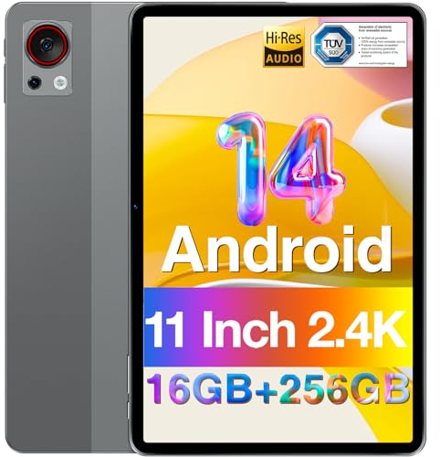 DOOGEE T30S 2024 surfplatta 11 Zoll Android 14, 2,4K surfplatta, 16 (6 + 10) GB RAM 256 GB ROM (1TB TF) surfplatta, 8580mAh, 13 MP/8 MP Android-surfplatta, Smart PA, Bluetooth 5.0+2,4G/5G WiFi, Dual