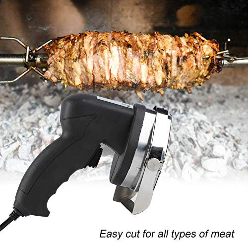 Yctze Cuchillo Eléctrico Eficiente para Kebab, Herramienta para Cortar Carne de Grado Comercial, Cortador de Disco con Cuchilla de Rueda para Kebab Fácil de Limpiar