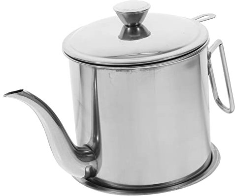 HOLIDYOYO Tarro De Almacenamiento De Aceite Lata Con Colador De Grasa Diseño Inoxidable
