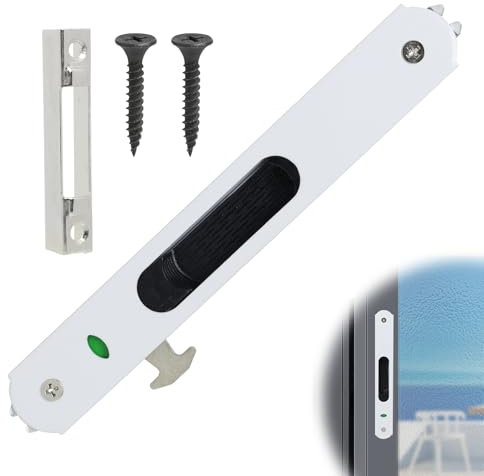 EuAcesry Serrature per Porte e Finestre Scorrevoli, Porta Scorrevole Finestra Gancio Serratura, Serratura Porta Scorrevole per Uso Domestico in Acciaio Inossidabile