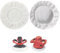 2 Stück Lammwoll Polierhauben, Mikrofaser Auto Polierhaube Polierpads Wolle Polieraufsatz für Autopoliermaschinen Korkböden, 220mm-250mm Poliermaschinen (Weiß)