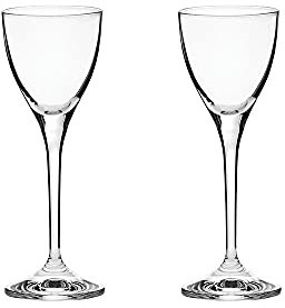 Royal Scot Crystal Classic Collection Port Sherry Gläser 15,7 cm | Set mit 2 Kristall-Dessert-Weingläsern mit langem Stiel | Satin gefütterte Geschenkbox