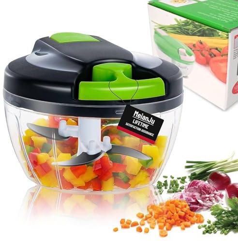 Manual Food Chopper - Compact Handheld Vegetable Cutter for Garlic, Onions, Herbs, Nuts - Quick Prep Tool for Baby Food
