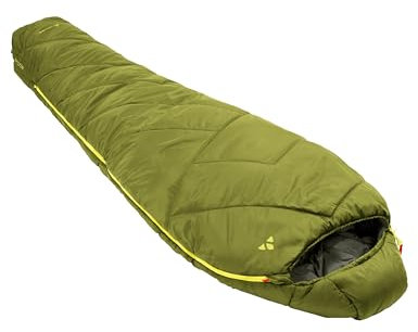 VAUDE Mumienschlafsack Sioux 800 II Grün, atmungsaktiver 3-Jahreszeiten Schlafsack 2°C – 8°C, kompakter Kunstfaserschlafsack 220x80 cm Reisverschluss rechts für Indoor & Outdoor-Camping