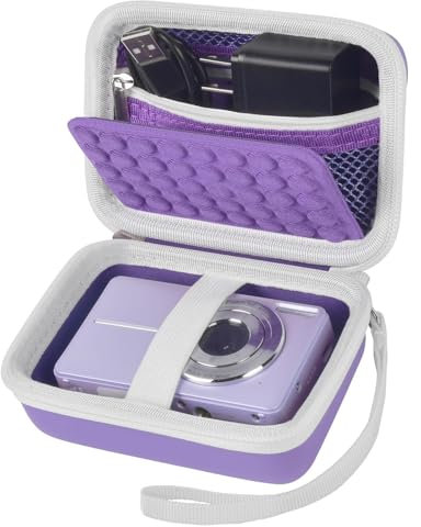 Boobowl Digitale Kompaktkameras Tasche für CAMKORY/für Sevenat/für MELCAM Digitalkamera 1080P FHD Fotokamera, Teenager Senioren Anfänger Vlogging Kamera Aufbewahrungsbox(nur Box)-Lila