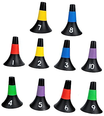 KOMBIUDA 10St Fußball-Trainingsgeräte Basketball Training Equipment Football Training Equipment Schlittschuhkegel Mehrzweckwerkzeug Embleme tragbare Agilitätskegel Fußball-Trainingsmaterial