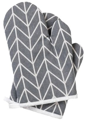 JAMAKALA Double Oven Gloves Made from Cotton,Oven Gloves Heat Resistant, Oven Mitt for Home Cooking Baking Grilling Barbecue Microwave Gauntlet