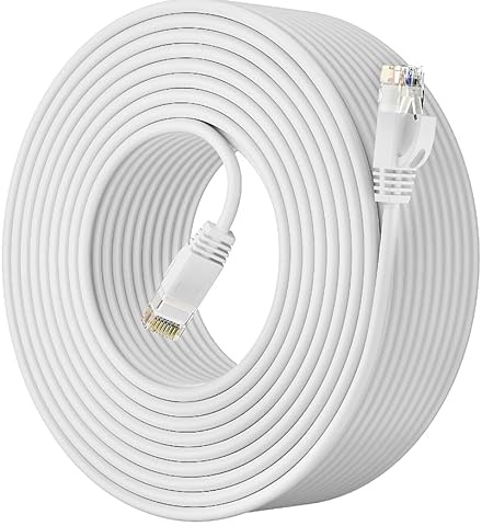 Soibke LAN Kabel 5 Meter, Cat 6 Netzwerkkabel 5m Ethernet Kabel High Speed, Wlan Kabel Gigabit 1000Mbit/s Internetkabel, Weiß Patchkabel UTP RJ45 Kabel für Modem Router