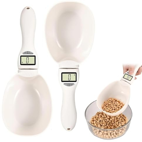 ELLECILA Digital Measure Spoon, 2 Pcs Digital Food Measuring Scoop Scale, Weighing Spoon Scale 800g / 0.1g Precision with LCD Display, for Dispensing Food, Kitchen Gadgets and Daily Meals
