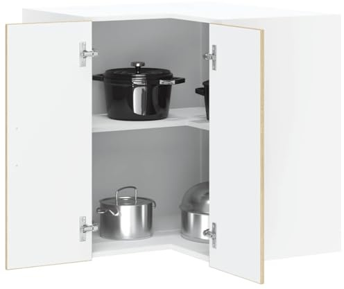 Frdhee Armario de pasillo o comedor, armario colgante de esquina de cocina, madera de roble, para cocina, salón, comedor