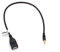 vhbw Adapter OTG kompatibel mit BMW, Audi, Alpine, Alfa Romeo, Chevrolet Mobilgerät - Kabeladapter USB Buchse auf AUX Stecker Schwarz
