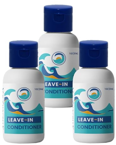 Stream2Sea Leave In Conditioner Reef Safe Hair Conditioner Formula for Dry and Damaged Hair, 1 oz Pack of 3 Travel Size, Paraben-Free Hair Detangler with UV Protection for All Hair Types