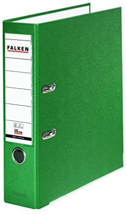 Falken 3er Pack PP-Color Kunststoff-Ordner. Made in Germany. 8 cm breit DIN A4 grün Vegan