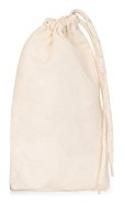 Bronta Mill Plain Natural 100% Cotton Drawstring Stuff Bags | Eco Friendly Storage Pouch | Beige - XS - 20cm x 14cm
