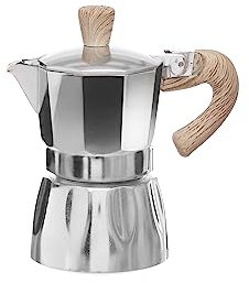 KASANOVA NUEVA MÁQUINA DE CAFÉ PARA 1 TÉ EN ALUMINIO/MADERA