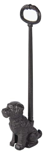 Sungmor Cast Iron Dog Door Stop with Handle – Heavy Duty Decorative Vintage Doorstop, 19.4 Tall Rustic Animal Door Holder, Antique Farmhouse Home Décor for Entryway, Office, or Yard
