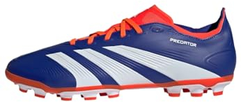 adidas Unisex Predator League 2G/3G Football Boots Artificial Grass Fußballschuhe, Lucid Blue/Cloud White/Solar Red, 45 1/3 EU