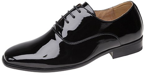 Goor Mens Black Patent Oxford Dress Shoes