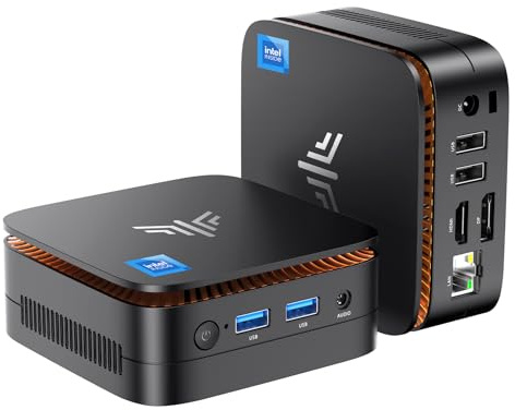 NiPoGi E1 Mini PC Twin Lake N150 (Meglio di N100,3,6 GHz) W-11 Pro 16 GB RAM/1TB M.2 SSD, Mini computer DP 1.4+HDMI 2.0 Desktop PC 2.4+5G WiFi,BT4.2/RJ45,4K@60HZ UHD Dual Display per Ufficio
