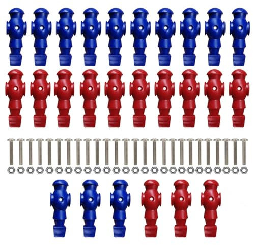 Tischfußball Herren – 2 Farben Kickerfigur – 26 x Kicker-Komponenten Spieler, Ersatzteile für Fußballtisch