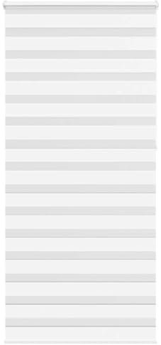 vidaXL Zebrarollo Weiß 95x230 cm Stoffbreite 90,9 cm Polyester, Zebra-Rollo, Doppelrollo, Zebra-Jalousie für Fenster, Doppelrollo, Zebra-Rollo