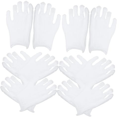 IWOWHERO 10paare Baumwollhandschuhe Weiß Arbeitshandschuhe Arbeitsschutzhandschuhe Handschuhe Für Gartenarbeit Manuelle Arbeiten