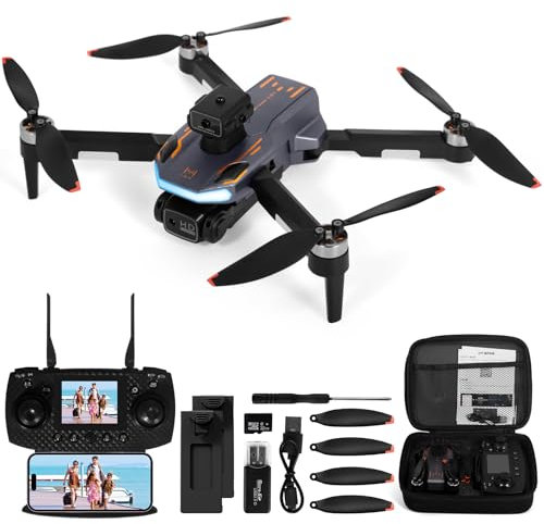 Drohne mit Kamara für 2.4 inch Screen, Drohne mit Kamera 1080P HD für Kinder, WiFi FPV Drone für Anfänger, RC Quadcopter mit 2 Akku, Schwerkraft Sensor, 3D Flip Mode, Ein-Tasten-Start/Landung