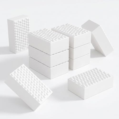 Spugna magica in melamina ad alta densità, 10 x 6 x 2 cm, gomma magica per la pulizia della casa, cucina, bagno, parete, bianco e scarpe, spugna riutilizzabile, lavabile senza prodotto chimico