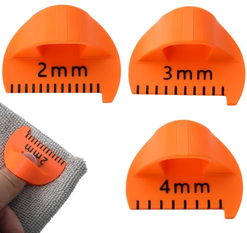 Matwsec 3 Pcs Blanket Stitch Thumb Guide, Finger Sewing Ruler, Orange Sewing Gauge Set, Quilting Templates, Even Stitch Spacing Tool for Hand Sewing, Embroidery, Mending, Patchwork (3 Sizes)
