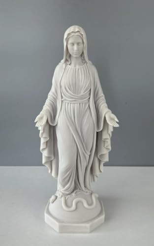 HISTONICA Jungfru Maria byststaty, 30 cm/11,8 tum, gjuten marmor, religiös konst, staty dekor
