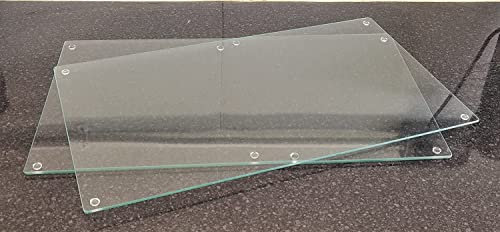 Deenz 52X30Cm Tempered Glass Worktop Saver 4Mm Clear Glass Chopping Board Extra Large 1X
