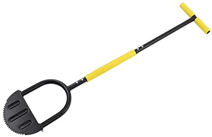 Coupe-bordure Manuel en Dents de Scie, avec Manche Long en Acier, Demi-lune, pour Parterres de Fleurs, Trottoir de Jardin, Mise à Niveau