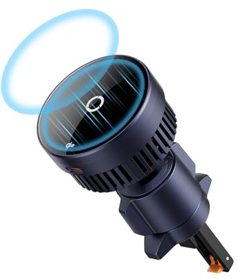 Soporte de coche con cargador inductivo Baseus MagPro 15 W Qi2.0 (negro)