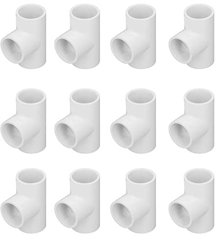 Connecteur de Couplage en Forme de T de Raccord de Tuyau en PVC à Té Coulissant, Raccords de Tuyau en T Adaptateur de Joints en Plastique de Diamètre égal, pour Systèmes de (20mm)