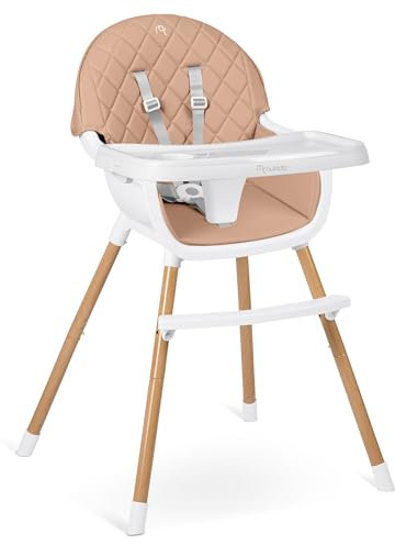 Nukido Hochstuhl Baby Kinderhochstuhl Essstuhl 3in1 Abnehmbares Tablett Verstellbar Sicherheitsgurt Stabil Pflegeleicht Babyhochstuhl Ab 6 Monaten Lilo Weiß Rosa