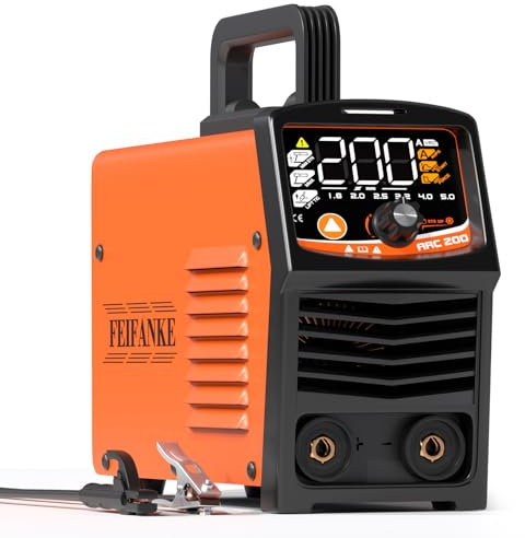 FEIFANKE ARC200 Welding Machine 240V 200A Stick Welder 3-in-1 SYN IGBT Inverter Welder with LED Digital Display Mini Portable Compact MMA E-Hand/Lift TIG/Hot Start/Arc Force/VRD