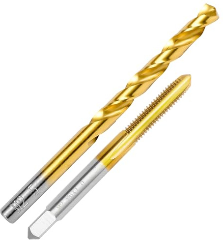 ASNOMY M6 x 1,0 gängskärare och 5,0 mm borrsats, HSSG, ensnittsgängborr gängborrsats, gängskärning, gängsats