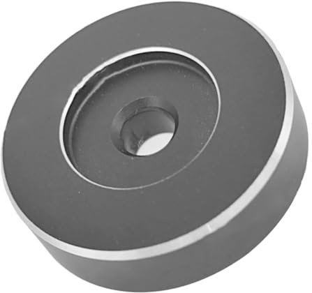 Cabilock Adaptador para Vinilo de 7 Pulgadas 45 Revoluciones por Minuto de Aluminio Negro Compatible Tocadiscos, Accesorio para Discos de Vinilo Diseño Compacto y Alta Estabilidad para Uso